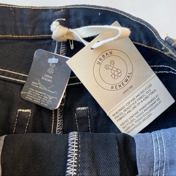 Urban Outfitters | Urban Renewal | Lee Recycled Cuffed Denim Short Black New XS - Picture 6 of 8